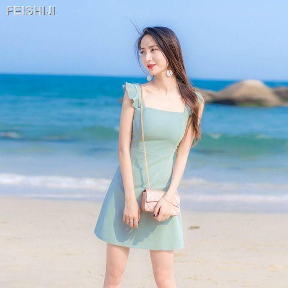 Đầm Dây Nữ Lưng Trần Gợi Cảm Thời Trang Hàn 2021