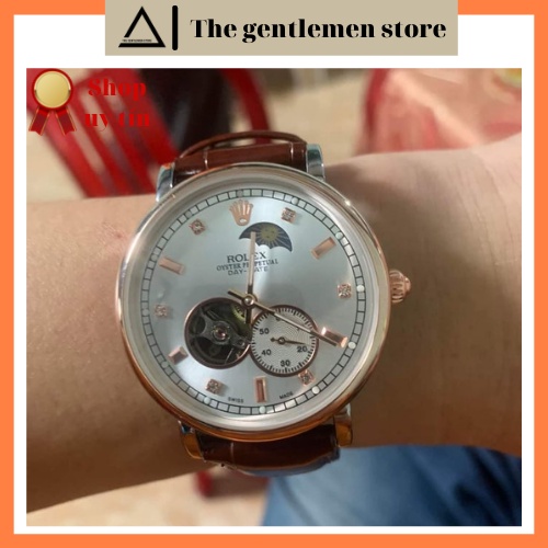 (Rolex Automatic) Đồng hồ thời trang Rolex cơ, lộ máy, kính chống xước, lên cót tự động, bảo hành 12 tháng - FREESHIP | BigBuy360 - bigbuy360.vn