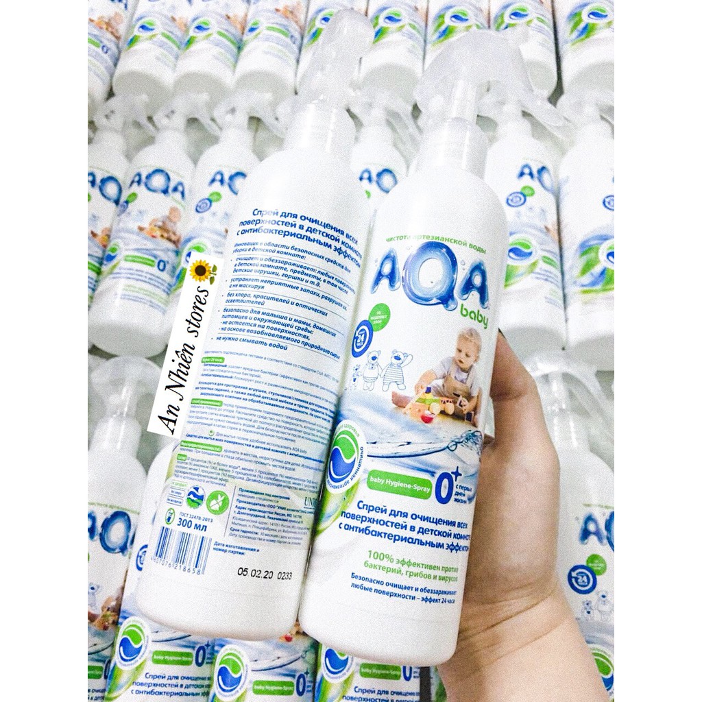 [𝐅𝐑𝐄𝐄𝐒𝐇𝐈𝐏♥️] XỊT DIỆT KHUẨN ORGANIC AQUA 300ML