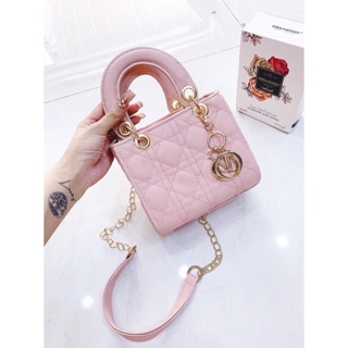 Túi Xách nữ dáng vuông thêu ô