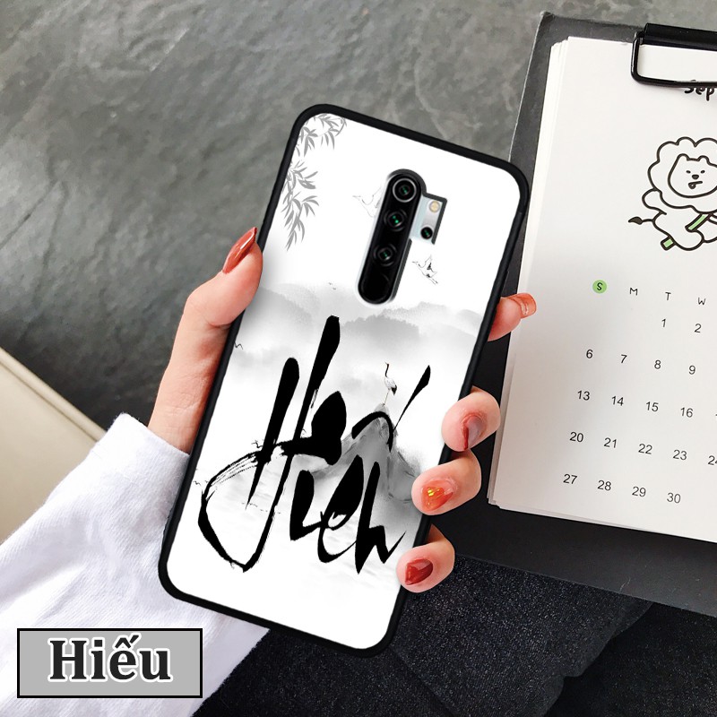 Ốp lưng kính  Xiaomi Redmi Note 8 Pro -in chữ thư pháp ý nghĩa