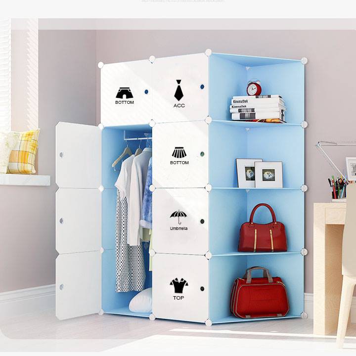 Tủ nhựa ghép 12 ngăn(8 ô lớn,4 ô xéo)