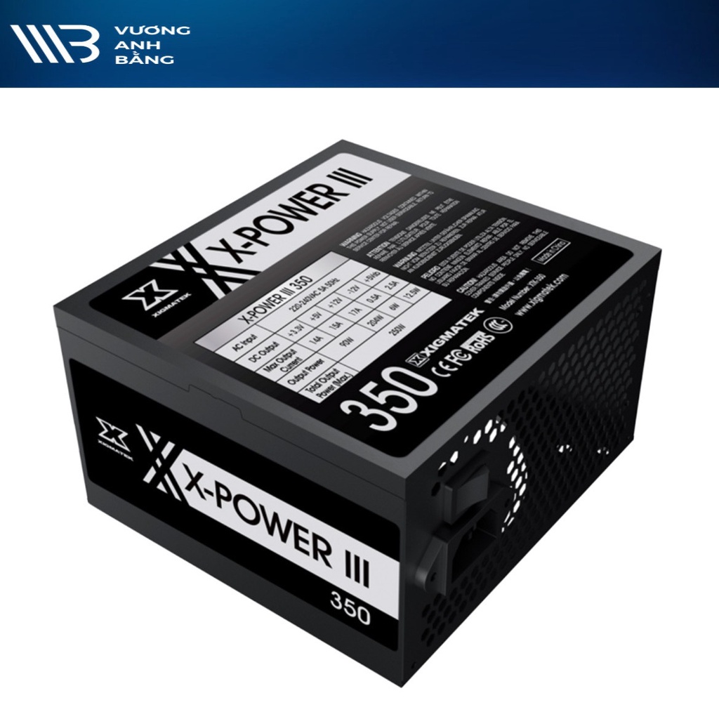 Nguồn máy tính CST XIGMATEK X-POWER III 350 250W - Hàng Chính Hãng
