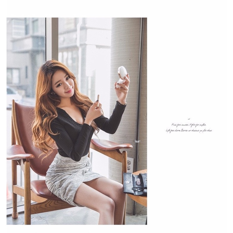 M15138 Áo len nữ ôm body dài tay hàng nhập