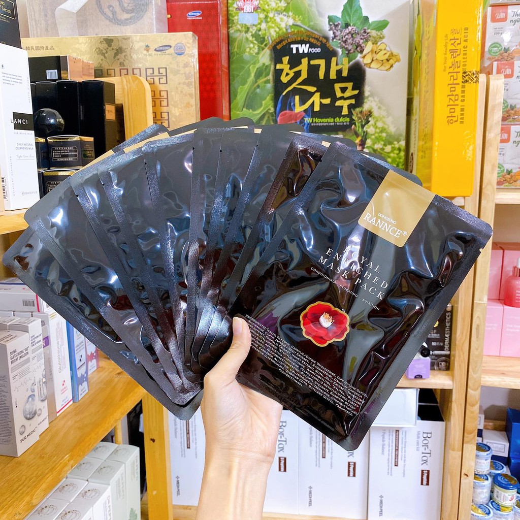 Mặt Nạ Cải Thiện Nếp Nhăn Dongsung Rannce Royal Enrich Mask Pack 25ml - Tách Lẻ (1 miếng)