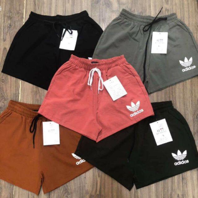 Quần Short nữ vải đũi xước Hàn đính nơ xinh xắn họa tiết thêu nhiều màu