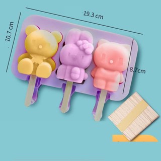 [Nhận ngay tại Hà Nội] Khuôn làm kem silicon (nhiều mẫu)  có nắp mỏng kèm 50 que gỗ hoặc 3 que nhựa hàng loại 1