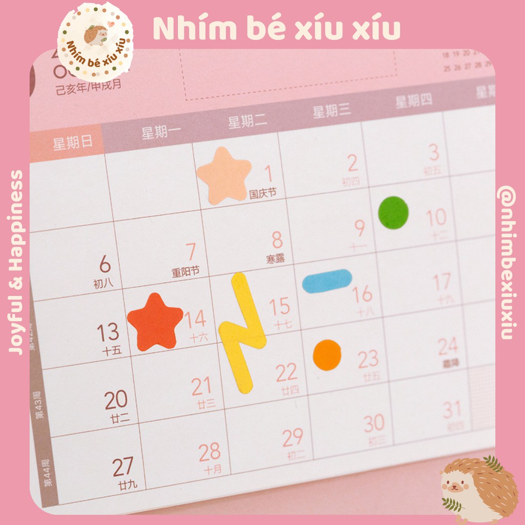 2 tấm sticker chữ cái/số đếm colorful letter nhiều màu sắc infeel.me VT02