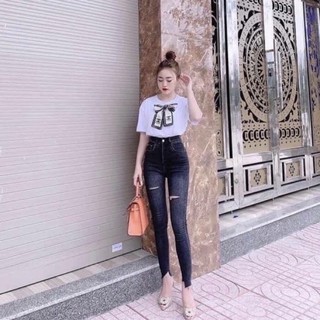áo phông kèm nơ lụa sịn sò hót hít
