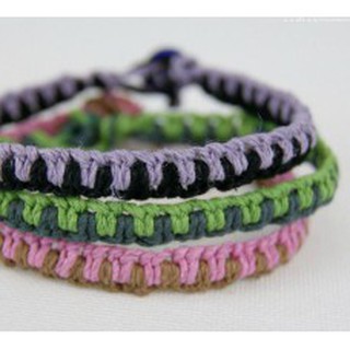 Vòng tay vòng chân may mắn - Wendy - Friendship bracelet - double nodes-Vòng tay tình bạn - handmade DIY