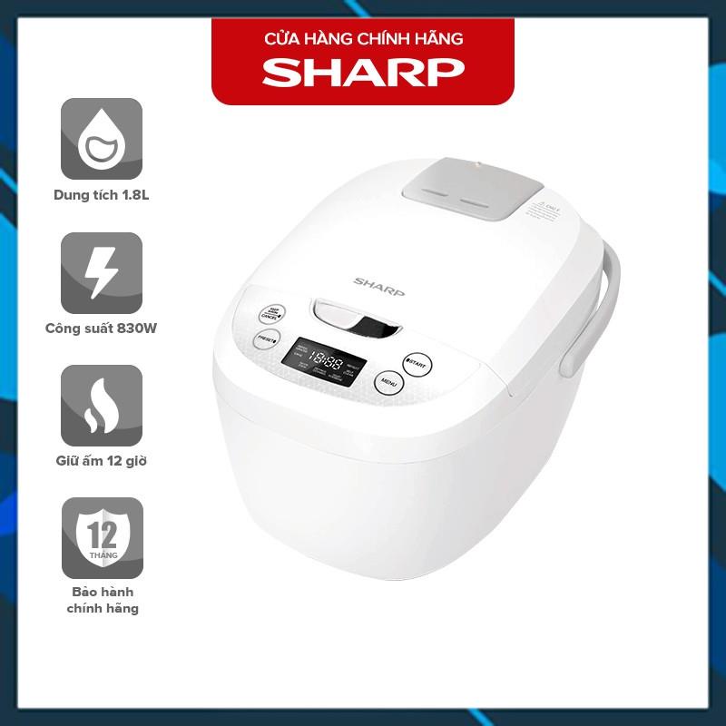 Nồi Cơm Điện Tử Sharp KS-COM185EV-SL 1.8L- Chính hãng BH 12 tháng