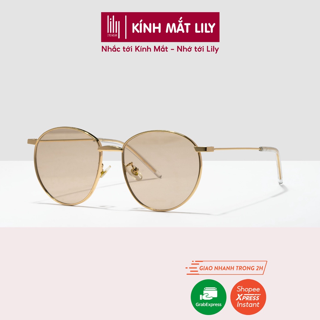 Gọng lỗi giá sale - Kính mát nữ tròn LILYEYEWEAR chống UV400