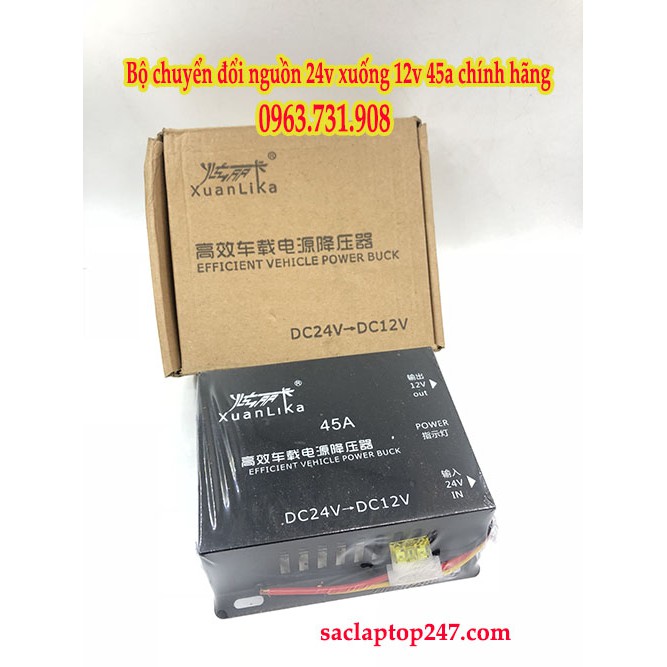 Bộ chuyển đổi nguồn điện 24V xuống 12V 45A chính hãng