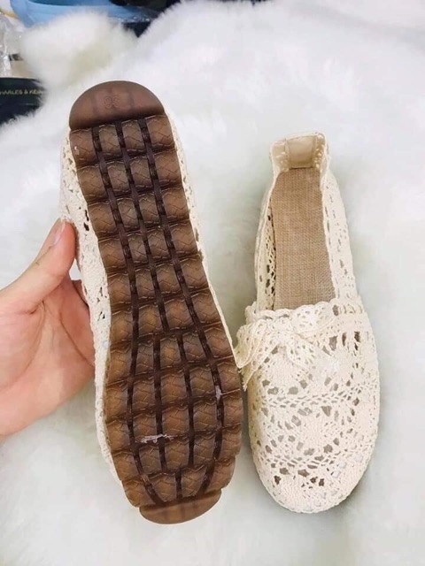 (HÀNG SẴN) GIÀY BỆT REN NƠ VINTAGE | BigBuy360 - bigbuy360.vn