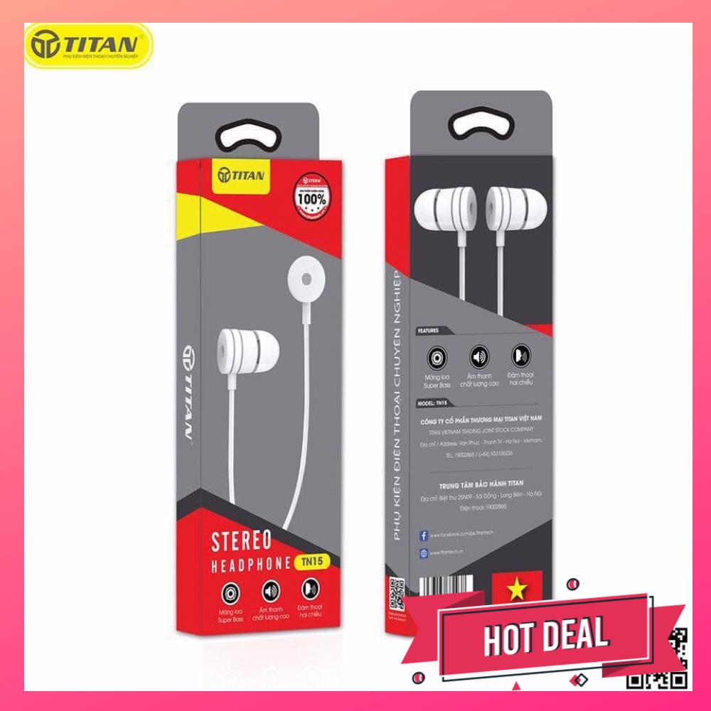 007373 - tp - tai nghe liền dây titan tn15 - đen