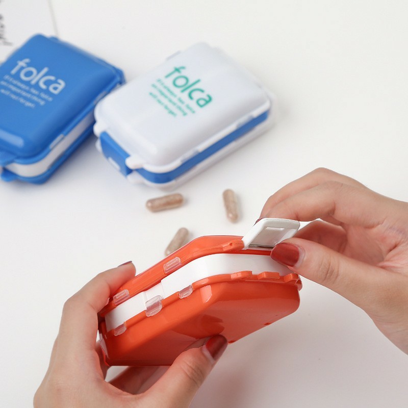 Khay Đựng Thuốc 7 Ngày FOLCA, Hộp Đựng Nhỏ Chia Thuốc Mini Tiện Lợi
