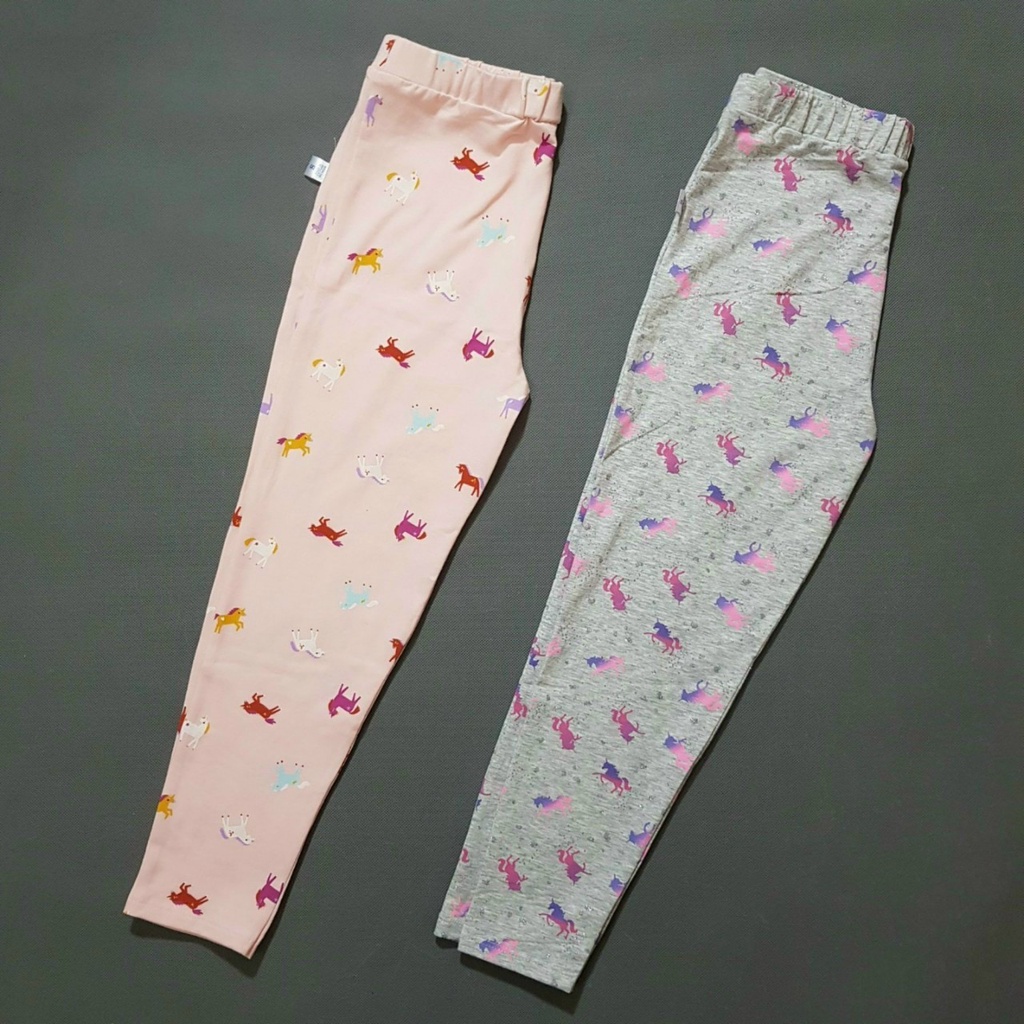 quần legging dài bé gái in họa tiết ngựa pony cầu vồng size đại