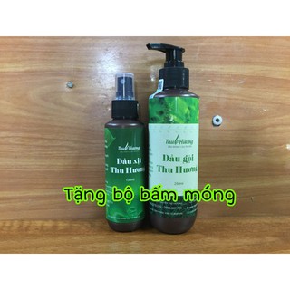 Bộ dầu gội dầu xả đông y thu hương tặng bộ bấm móng 12 món