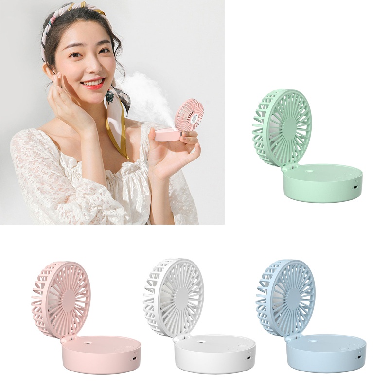 Quạt Phun Sương Mini Cầm Tay Sạc Pin Tiện Dụng