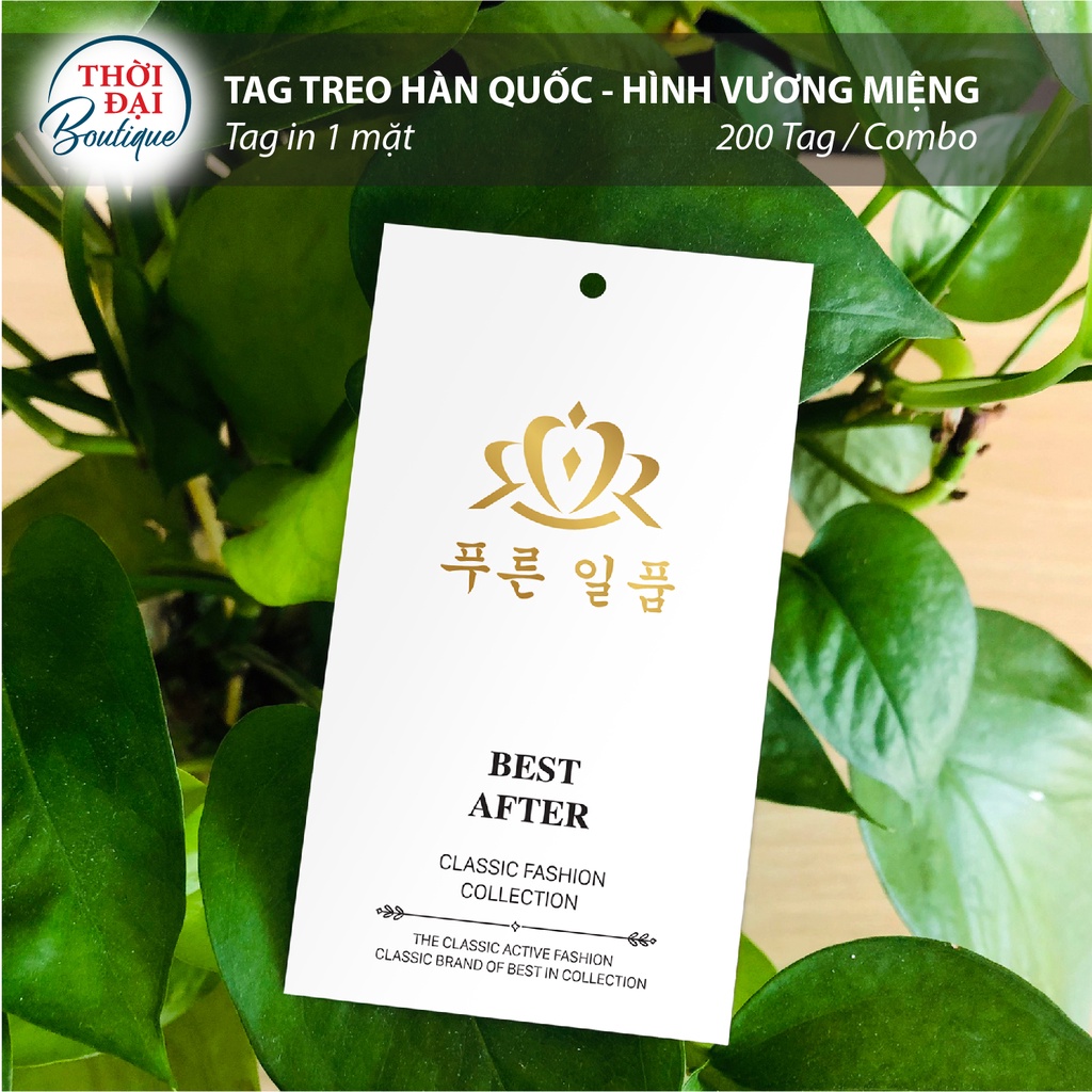 100c - Tag treo / Nhãn treo giấy phong cách Hàn Quốc kim cương