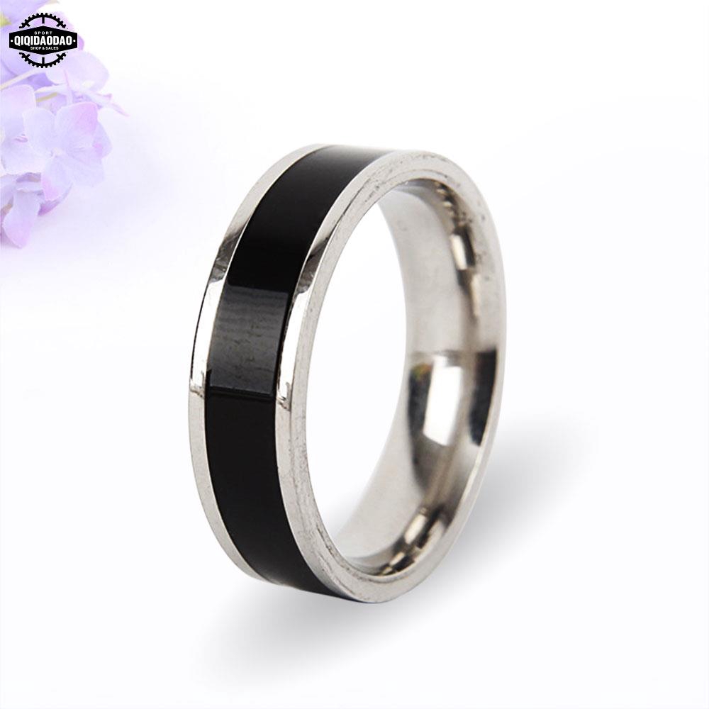 Nhẫn Thép Không Gỉ Xi Mạ Bạc 6mm