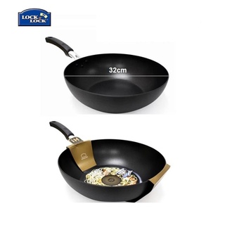 chảo chống dính lock&lock 30cm - chảo chống dính lock sâu lòng đáy từ