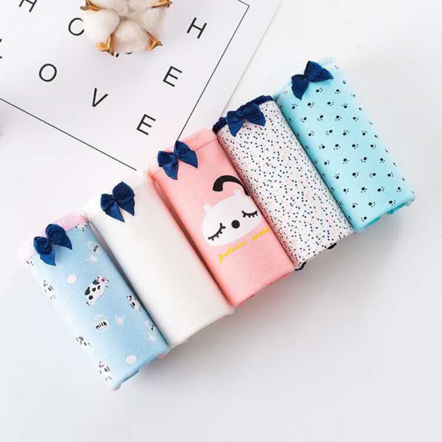 Set 5 quần chip cotton siêu thoáng mát