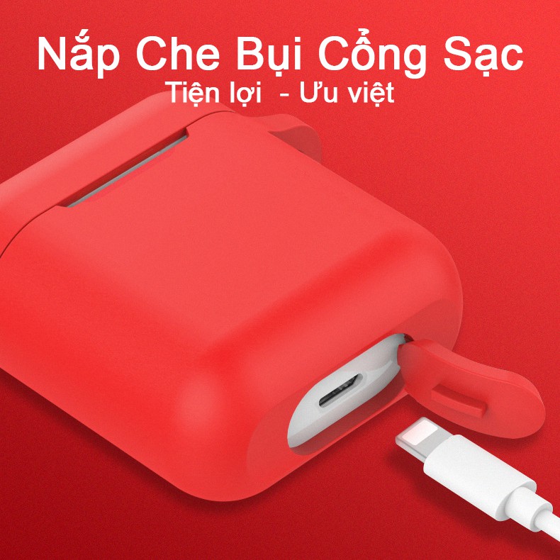 [Mã ELFLASH3 hoàn 10K xu đơn 20K] Vỏ Bảo Vệ - Case Airpods 1-2 Trơn Basic - Nhiều Màu - Silicon Chống Va Đập Siêu Bền