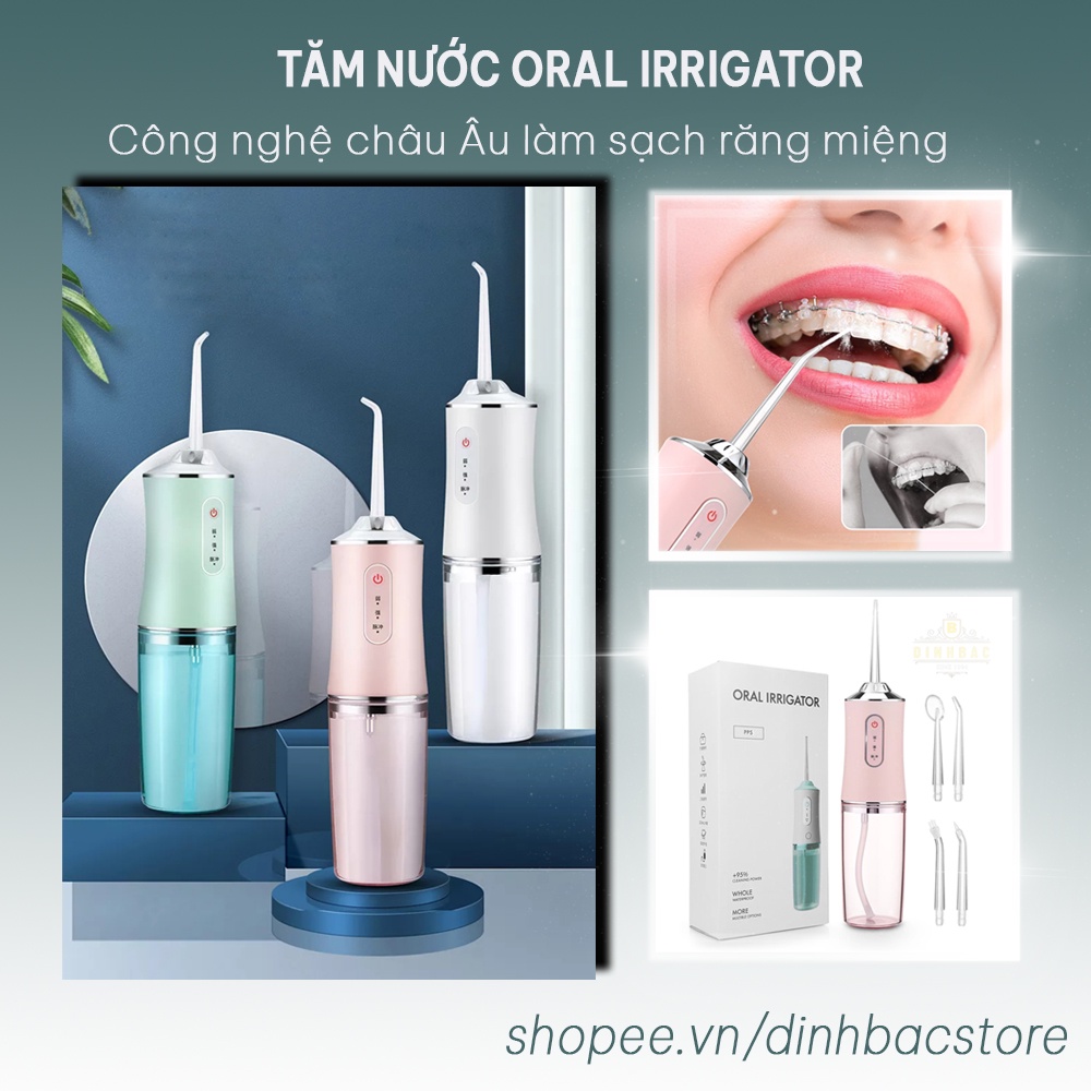 Tăm nước Oral Irrigator làm sạch răng miệng linh hoạt Đình Bắc Store