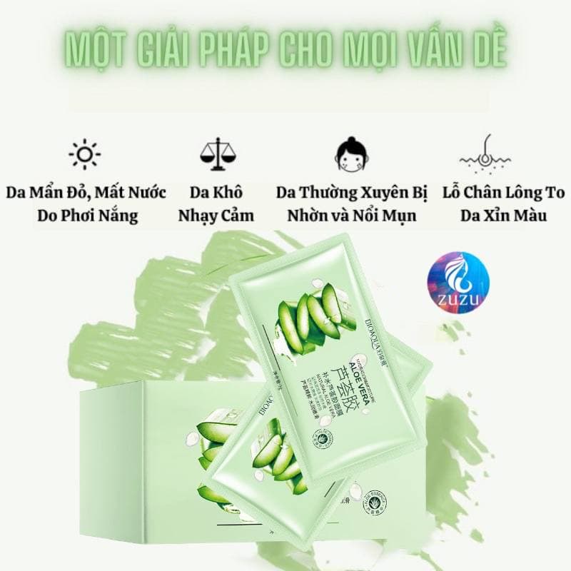 Mặt nạ ngủ chiết xuất từ lô hội giúp cấp ẩm, tái tạo và se khít lỗ chân lông hiệu quả