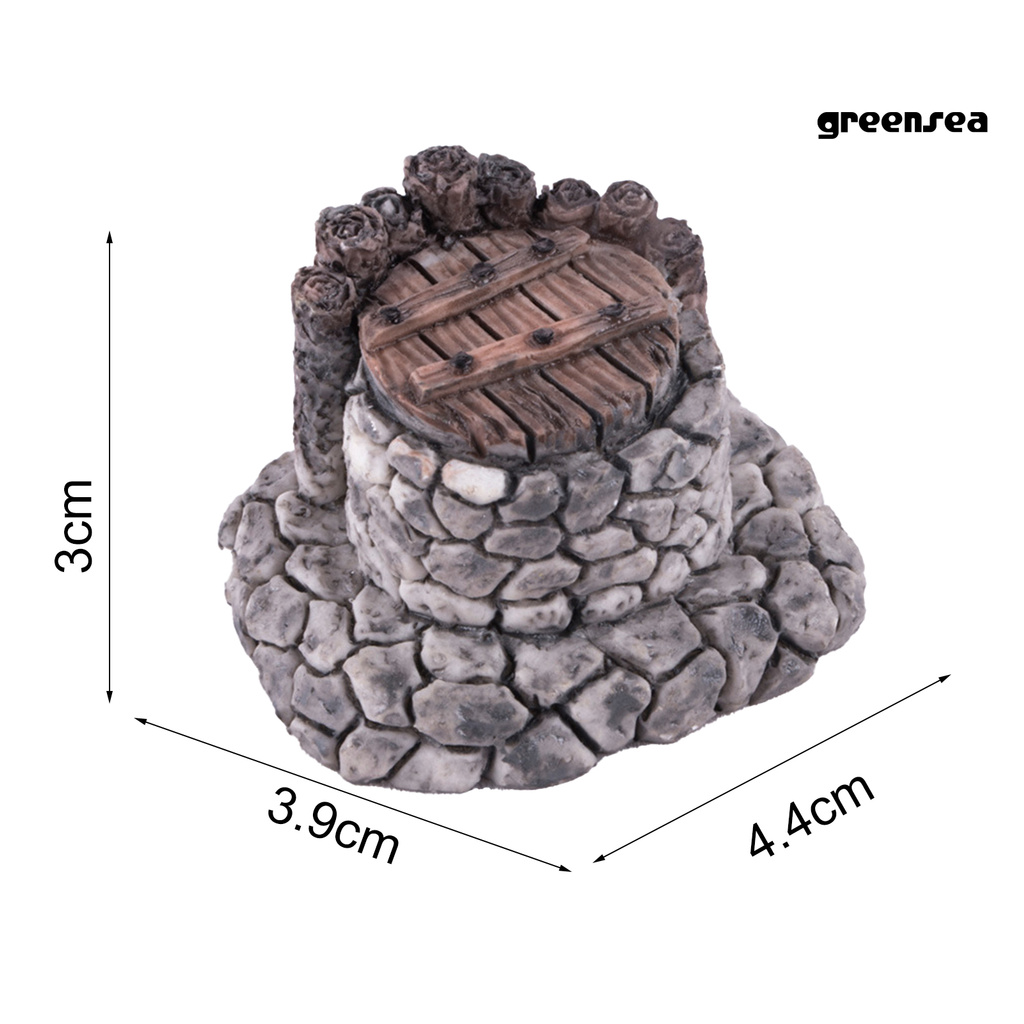 GBJ_Small House Eco-friendly Fall Resistant Resin Mini House Model Statue for Home