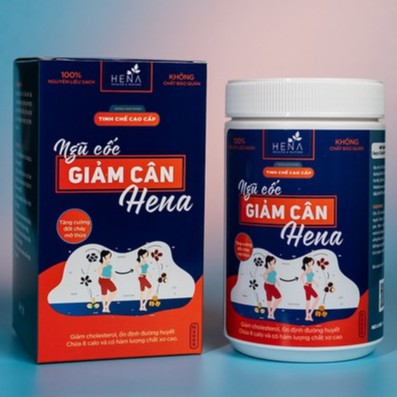 Ngũ cốc giảm cân Hena 500g không đường, Bột ngũ cốc ăn kiêng hiệu quả và an toàn tuyệt đối