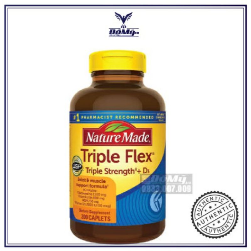 Viên uống hỗ trợ xương khớp - Triple Flex Nature Made của Mỹ hộp 200 viên