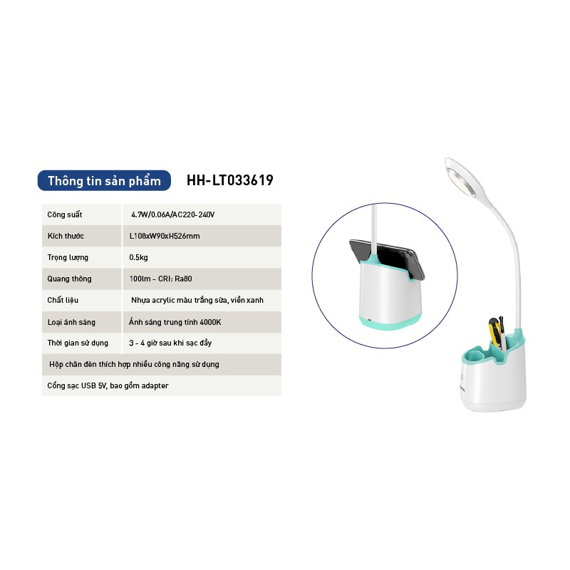 Đèn Bàn LED Panasonic HH-LT033619 - Hàng Chính Hãng