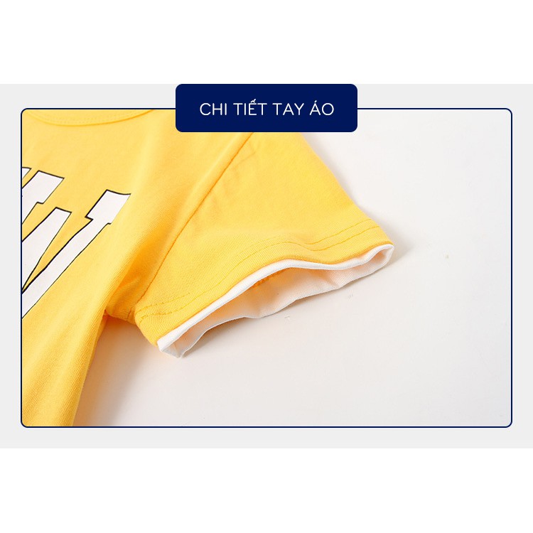 Bộ quần áo trẻ em WELLKIDS bộ cotton cộc tay cho bé hàng xuất Âu Mỹ is