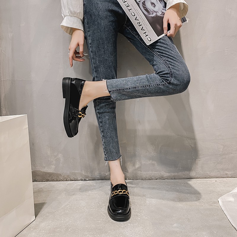 Giày Lười Da Bóng Phong Cách Retro Thời Trang Nữ Sành Điệu | BigBuy360 - bigbuy360.vn