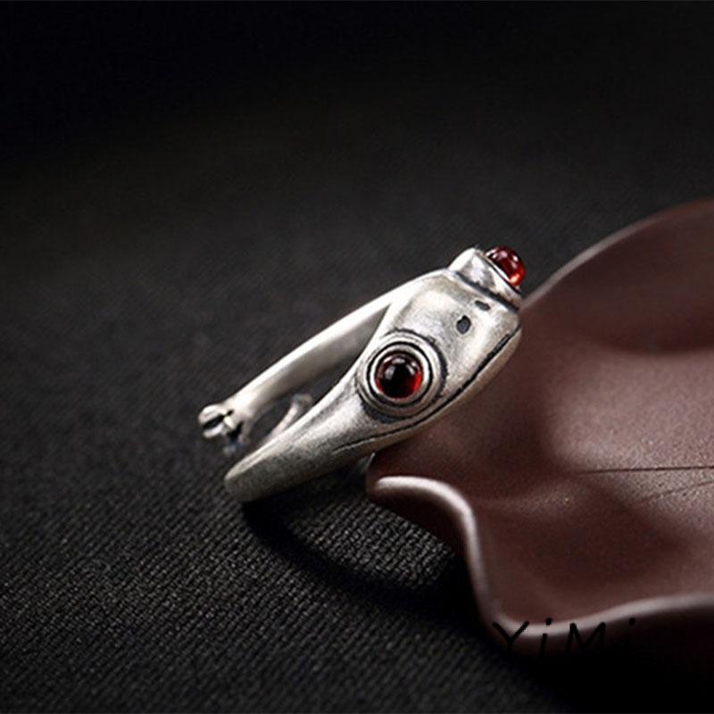 Nhẫn Hở Hình Chú Ếch May Mắn Màu Vàng Đồng Phong Cách Cổ Điển Cho Nam Và Nữ