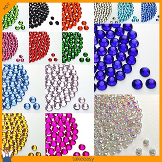 [Hàng mới về] Set 2000 hạt đá quý nhân tạo bằng resin dẹt 2/ 3/ 4/ 5mm đính trang trí/ móng tay/ điện thoại thủ công