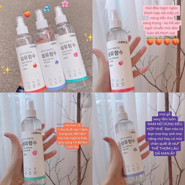 Xịt thơm quần áo Hàn Quốc thơm sang vô cùng khách ơi | BigBuy360 - bigbuy360.vn