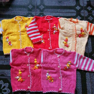 Áo len dày cho bé gái từ sơ sinh đến 12kg, loại đẹp
