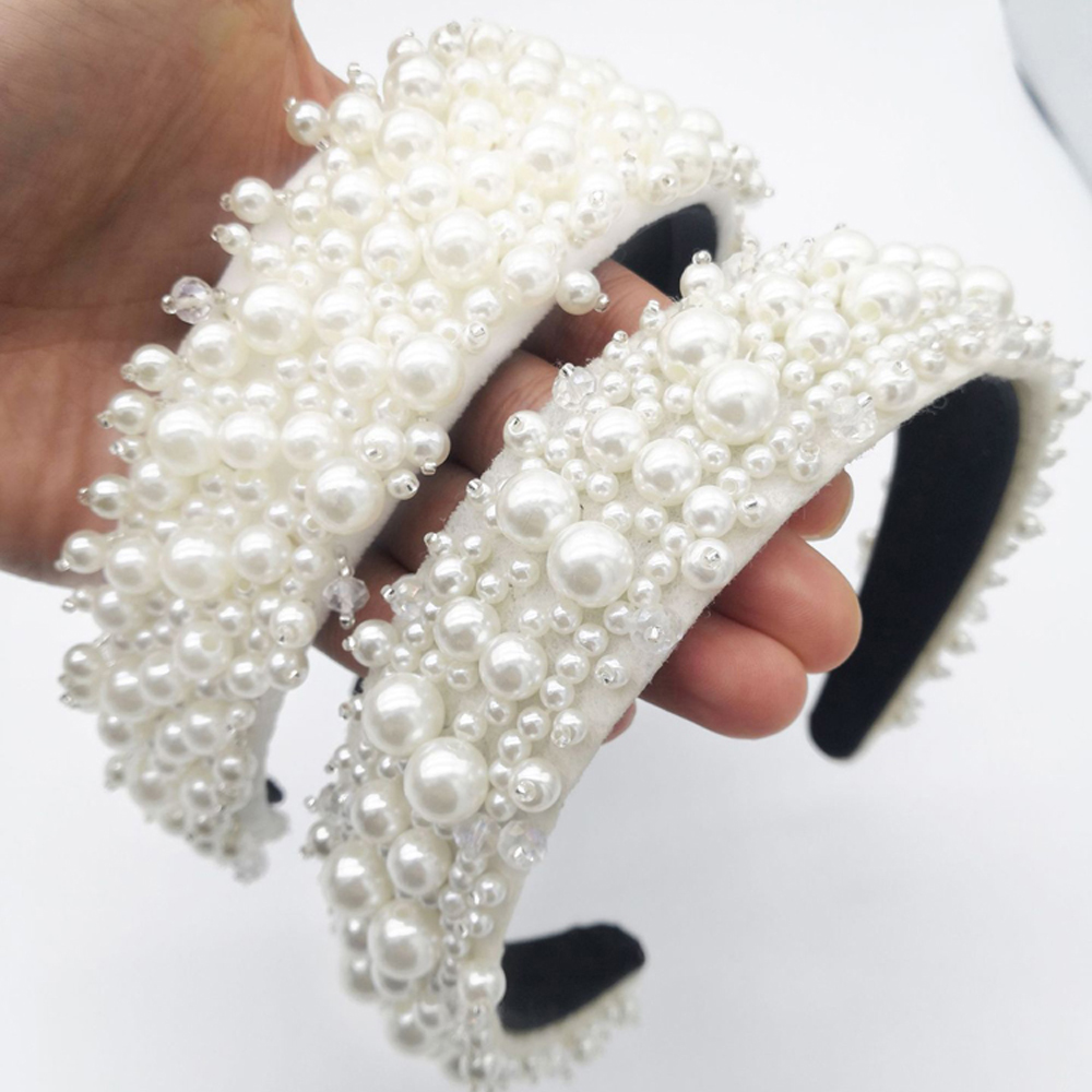 Băng Đô Cài Tóc Đính Ngọc Trai Giả Thời Trang Cho Nữ