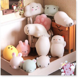 Mochi, Squishy thú dẻo dễ thương, combo 10 con không trùng, hàng nhập y hình 100% hay shopee. vn|mochi04