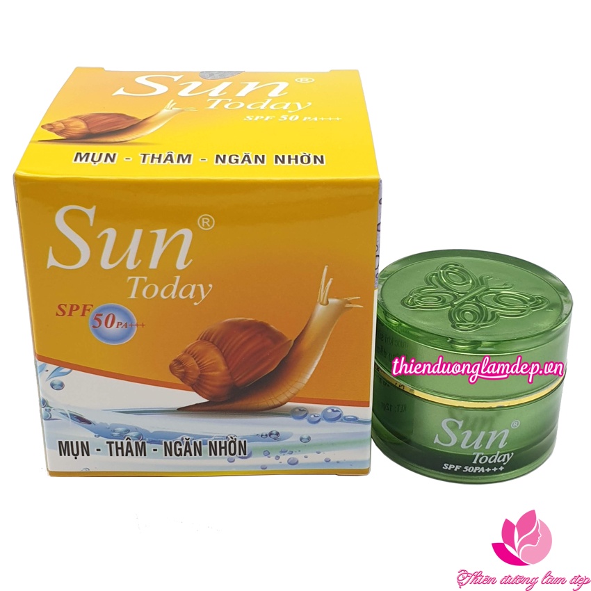 Kem Mụn, Thâm, Ngăn nhờn 3 in 1 dịch Ốc sên và Trà xanh SUN TODAY - 12g