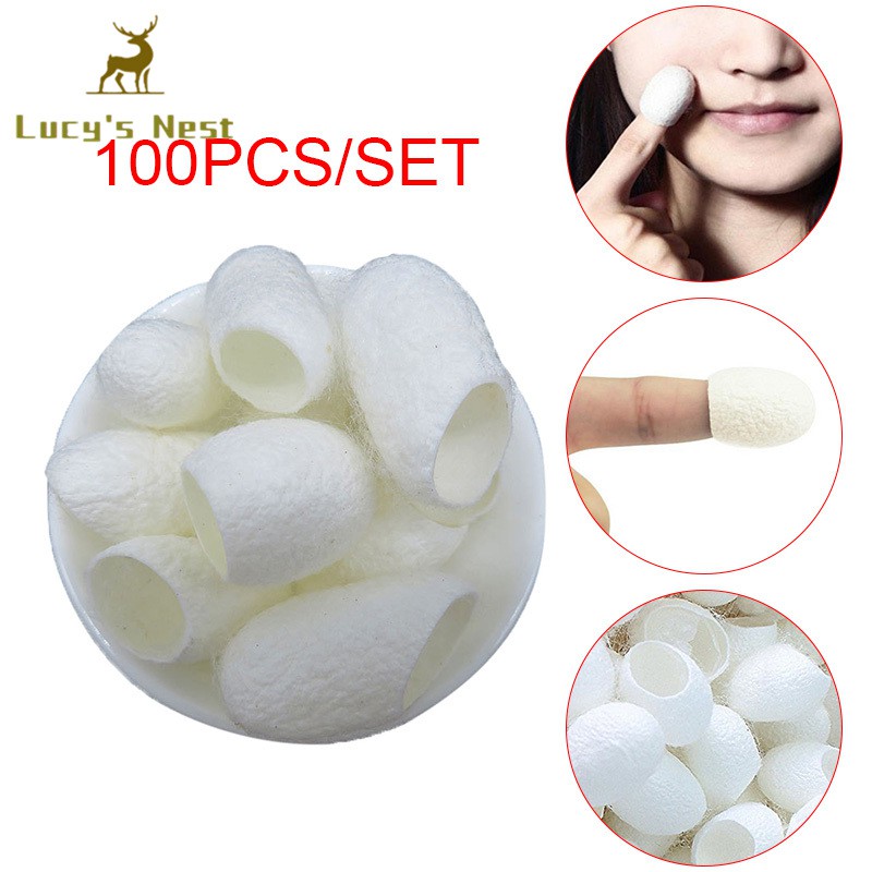 Set 100 Kén Tơ Tằm Tự Nhiên Tẩy Tế Bào Chết Làm Trắng Da