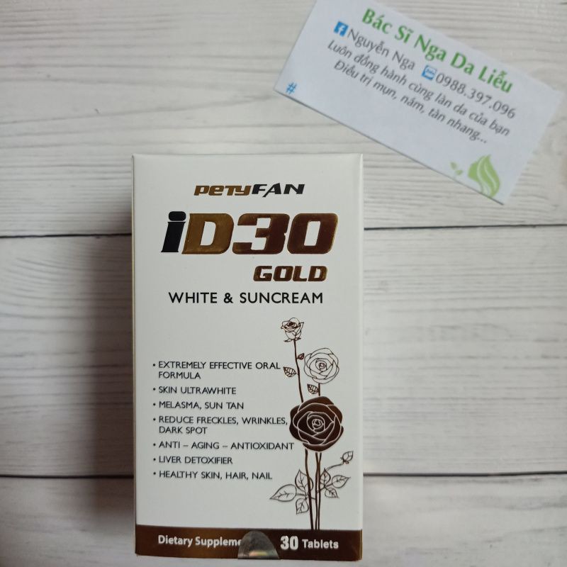 Viên uống trắng da chống nắng iD30 White & Suncream