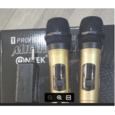 Bộ 2 Micro Karaoke Không Dây Đa Năng Cho Loa Kéo-Loa Amply K5 VÀNG