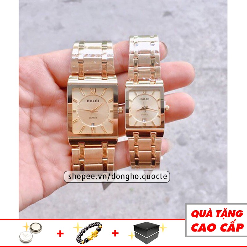 Đồng hồ nam Halei 6688 mặt vuông chính hãng sang trọng cao cấp