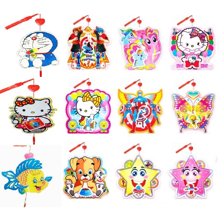 Lồng Đèn Trung Thu Việt Nam Bằng Nhựa - Có Đèn Nhạc Nhiều Mẫu Xinh Xắn