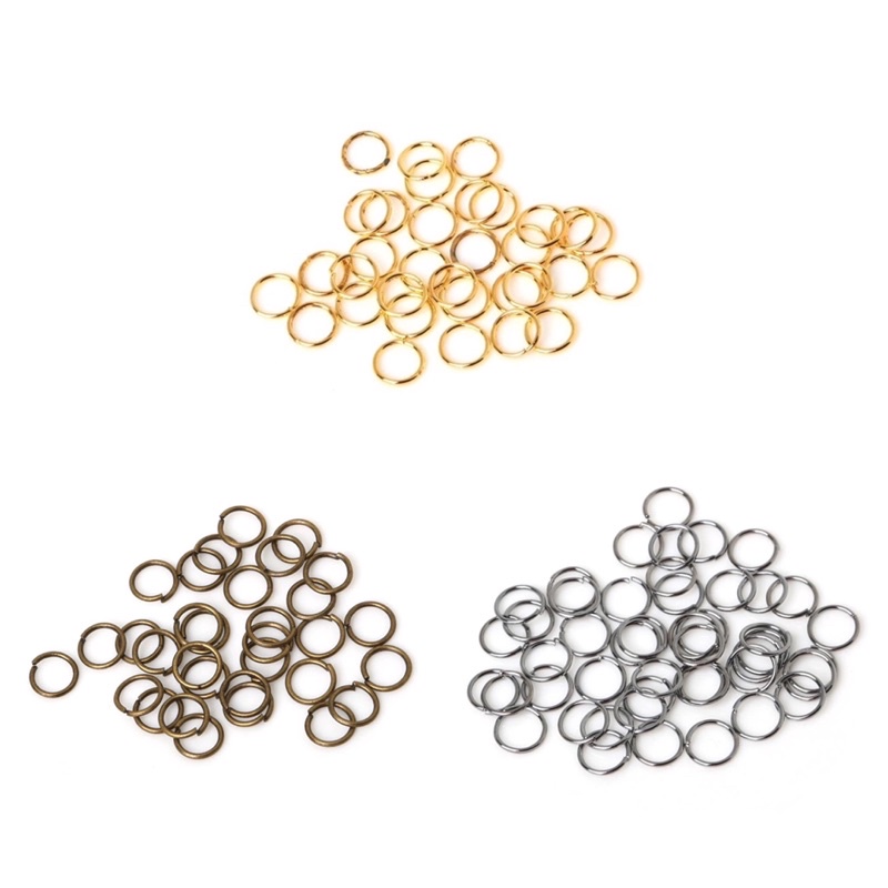 10gr ~200c Vòng nối kim loại làm trang sức thủ công size 0,7x5mm