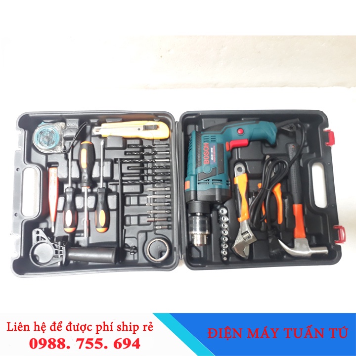 Máy khoan bê tông Boch 13re kèm bộ phụ kiện 50 chi tiết - Bộ Máy khoan đức 910W 100% dây đồng